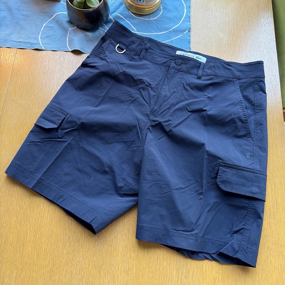 Lacoste Men's Navy Blue Cargo Shorts